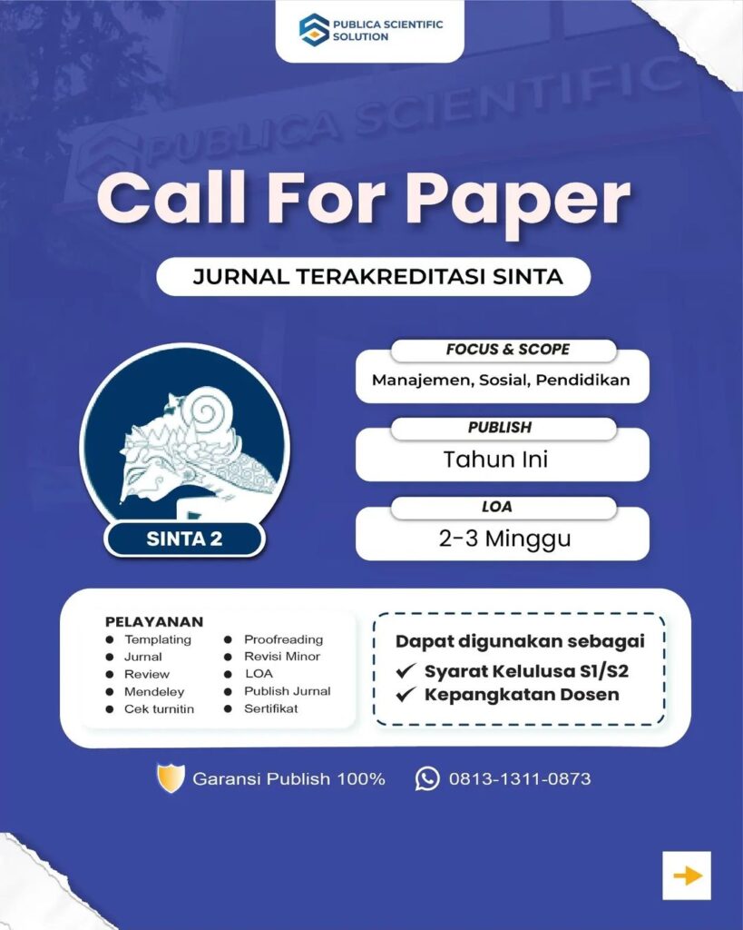 Jasa publikasi jurnal sinta