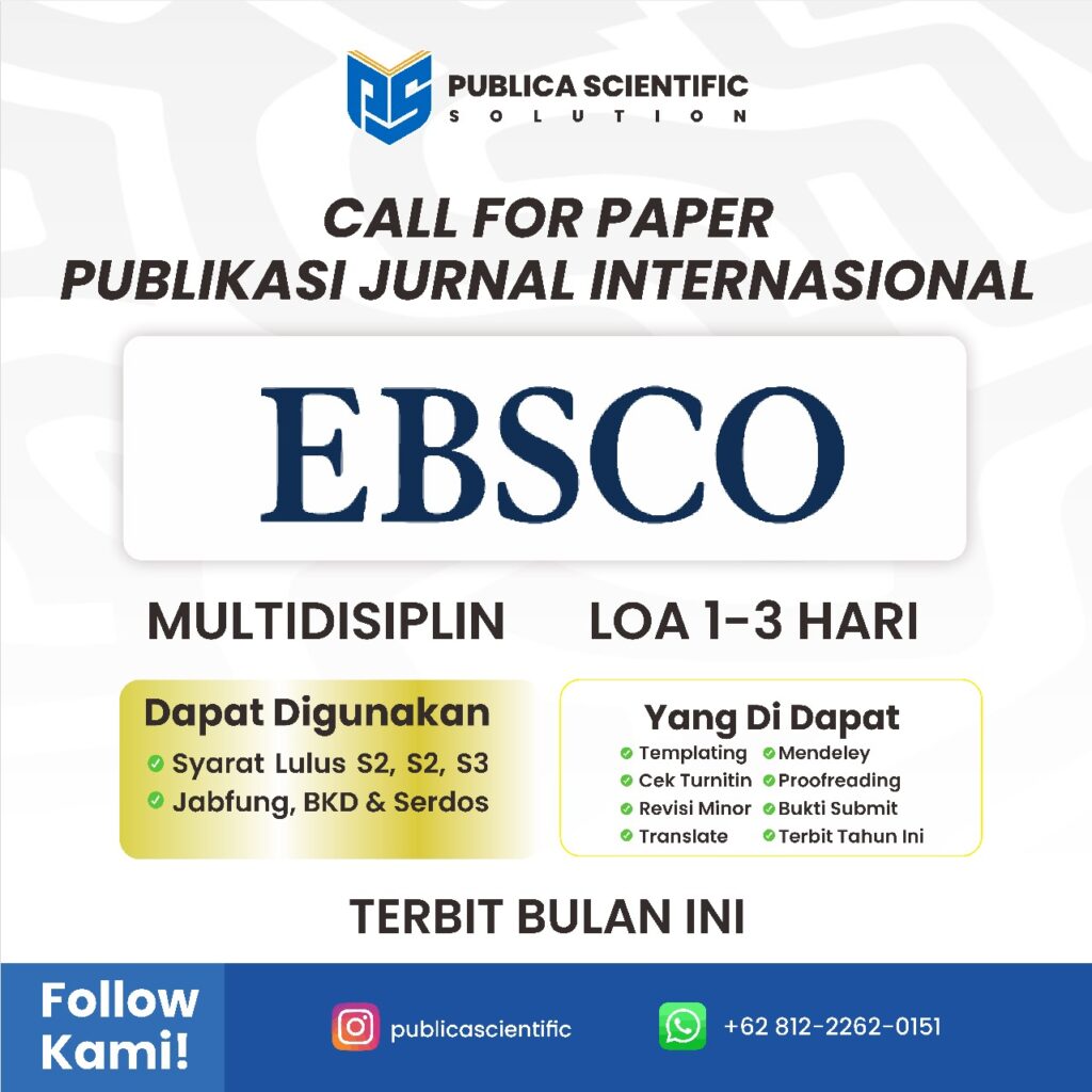 Jasa Publikasi Jurnal Internasional EBSCO Cepat Terbit!